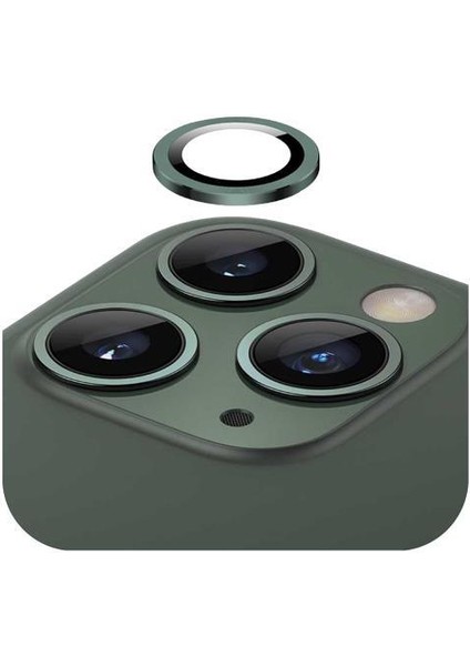 Iphone 15 / 15 Plus Ile Uyumlu Darbeye Dayanıklı Safir Kamera Lens Koruyucu Yeşil