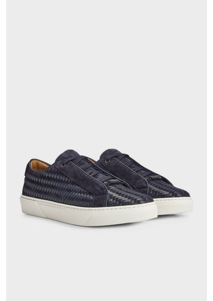 Logolu Deri Sneaker Ayakkabı Erkek Ayakkabı 50514547 401