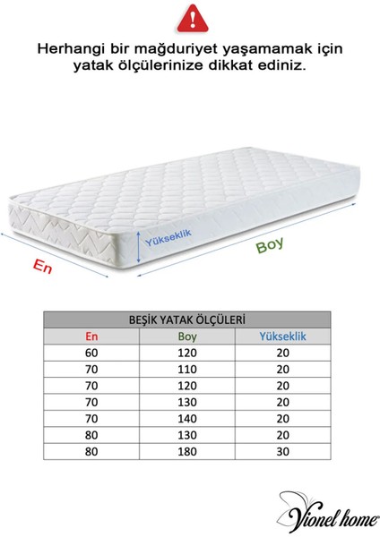 %100 Pamuklu Full Kenar Fitted Sıvı Geçirmez Bebek, Kreş Anaokulu Alezi ve Çocuk Yatak Koruyucu Alez 70X130