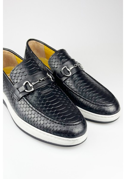 Deri Siyah Ultra Rahat Erkek Günlük Loafer Ayakkabı indirimleri