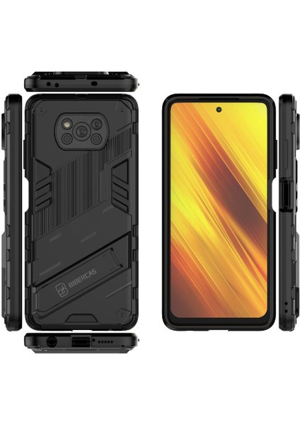 Xiaomi Poco X3 Nfc Koruyucu Kapak Için Kılıf Kickstand Sağlam Askeri (Yurt Dışından)