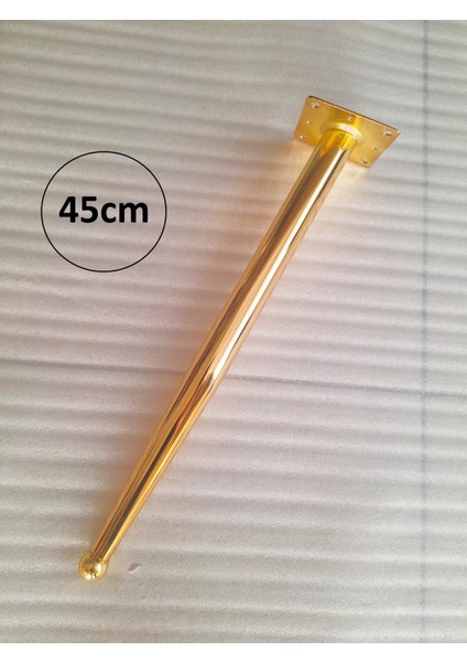 1 ADET-45CM Metal Konik Ayak-Sehpa Ayağı-Gold Renk Kaplama