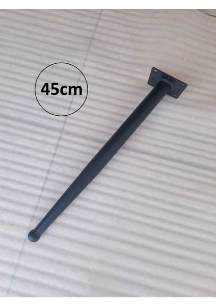 1 ADET-45CM Metal Konik Ayak-Sehpa Ayağı-Siyah Renk Boyalı
