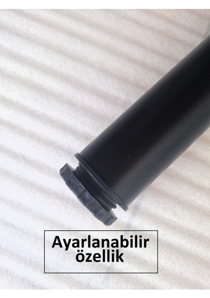 4 ADET-60CM Metal Boru Ayak-Masa Ayağı-Siyah Renk-Ayarlanabilir.(Çap:6cm)