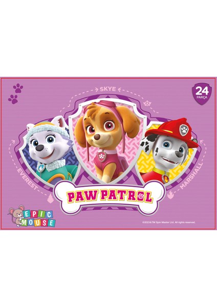 Epic Mouse Paw Patrol Eğitici Puzzle - Başlangıç Seviyesi - 24 Parça Frame Puzzle/yapboz