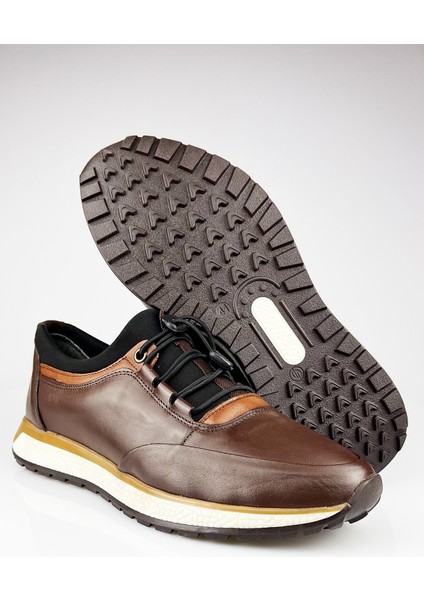 Deri Kahverengi Streçli Ultra Rahat Erkek Günlük Ayakkabı modelleri