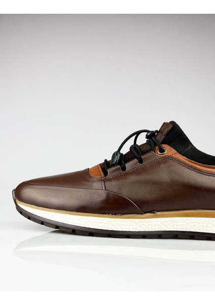 Deri Kahverengi Streçli Ultra Rahat Erkek Günlük Ayakkabı indirimleri
