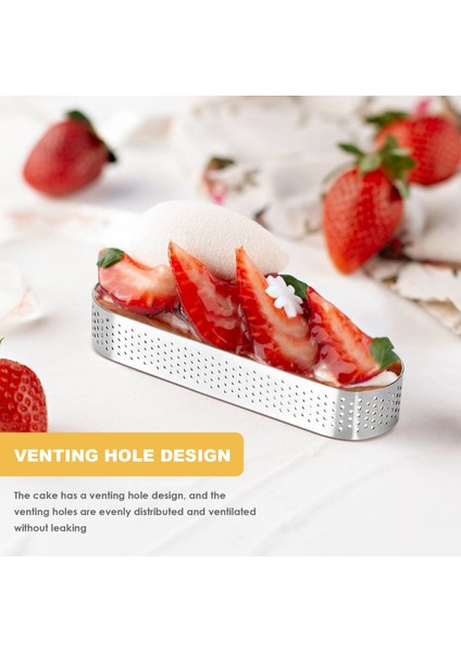 12 Adet Oval Tartlet Fransız Tatlı Mus Meyveli Turta Tart Yüzük Kiş Kek Kalıbı, Paslanmaz Çelik Tart Mus Halkası, (Yurt Dışından) indirimleri