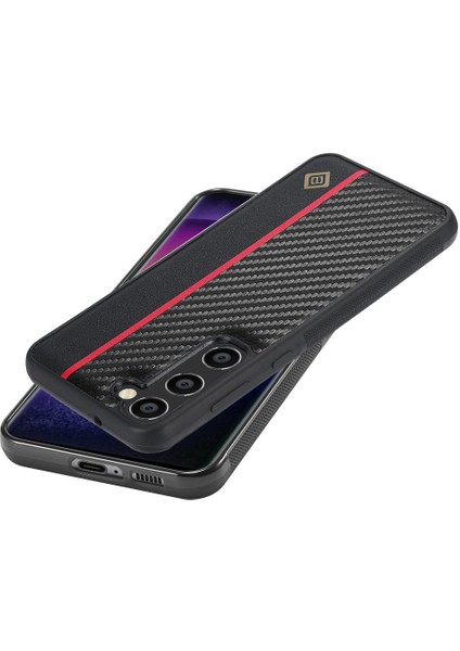 Samsung Galaxy A15 4g/5g Karbon Fiber Pu Ince Tahıl ile Eklenmiş (Yurt Dışından)