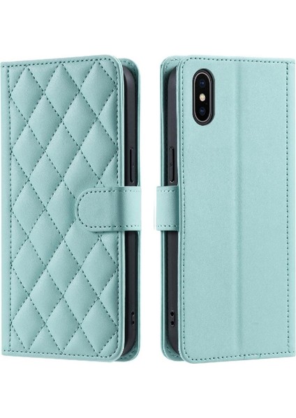 Telefon Kılıfı Için iphone X/xs Kart Yuvaları Tutucu Kafes Manyetik Flip Folio (Yurt Dışından)