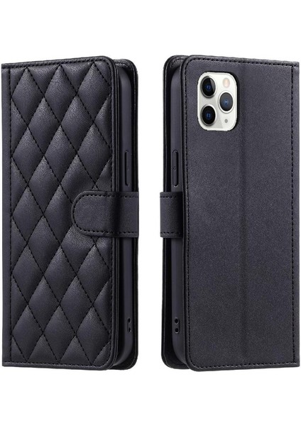 Iphone 11 Için Telefon Kılıfı Pro Max Manyetik Kart Yuvaları Tutucu Kafes Flip (Yurt Dışından)
