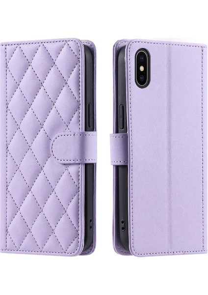 Telefon Kılıfı Için iphone X/xs Kart Yuvaları Tutucu Kafes Manyetik Flip Folio (Yurt Dışından)