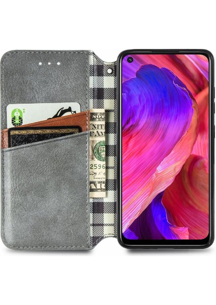 Oppo A93 5g Için Kılıf Kapak Çevirin Cüzdan Fonksiyonu Zarif Iş Tasarımı (Yurt Dışından) modelleri