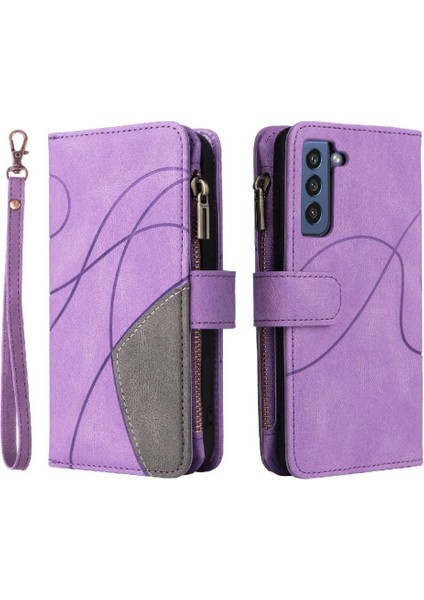 Kart Yuvası Standı Kickstand Koruyucu ile Samsung Galaxy S21 Fe Için Kılıf (Yurt Dışından)