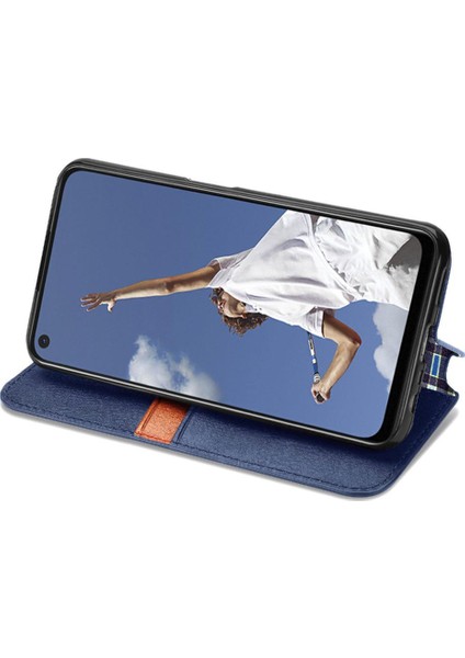 Oppo OPPO/A72/A92 Zarif Iş Deri Çanta Cüzdan Flip Için Kılıf (Yurt Dışından)