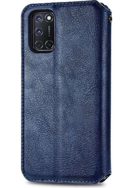 Oppo OPPO/A72/A92 Zarif Iş Deri Çanta Cüzdan Flip Için Kılıf (Yurt Dışından)