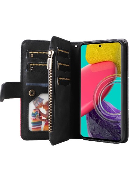 Samsung Galaxy M53 5g Iki Renkli Dikiş Dokuz Kart Yuvaları Fermuar (Yurt Dışından)
