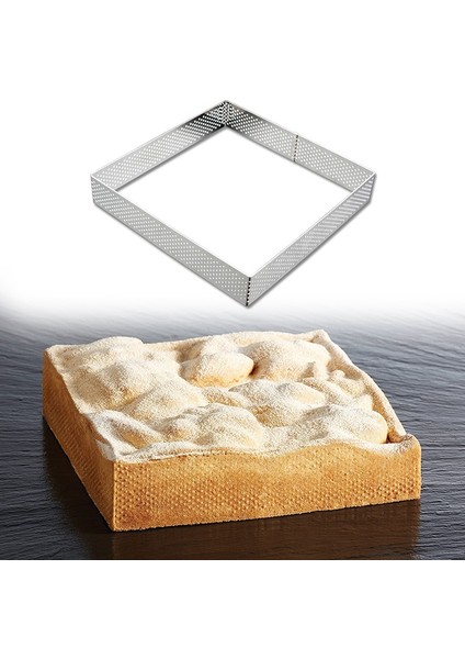 Kare Tartlet Fransız Tatlısı Fare Meyveli Turta Delikli Kiş Kek Kalıbı Tatin Peynir Tavası (140X140X35MM), (Yurt Dışından) fiyatları