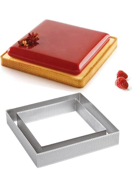 Kare Tartlet Fransız Tatlısı Fare Meyveli Turta Delikli Kiş Kek Kalıbı Tatin Peynir Tavası (140X140X35MM), (Yurt Dışından) indirimleri