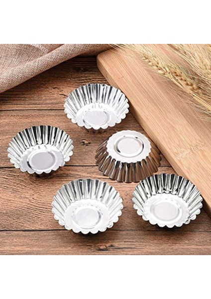 Yumurtalı Tart, Pişirme Için Yapışmaz ve Tekrar Kullanılabilir Tart Tavası, Tartlar Için Alüminyum Mini Kalıp, Mini Kekler, (Yurt Dışından)