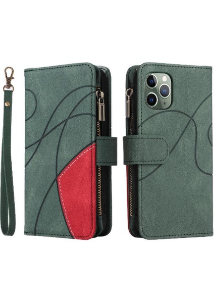 Kart ile IPhone 11 Pro Kickstand Koruyucu Fermuar Cüzdan Tarzı (Yurt Dışından)