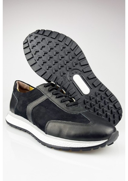 Siyah Deri Rahat Erkek Günlük Ayakkabı modelleri