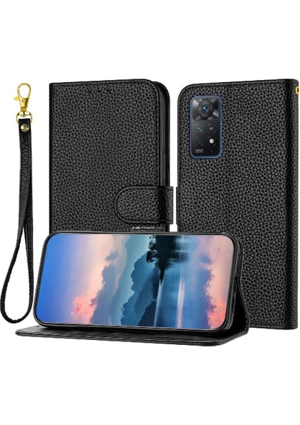 Telefon Kılıfı Için Xiaomi Redmi Not 11 Pro 4g/5g Litchi Desen Flip Folio Pu (Yurt Dışından)