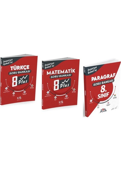 Yayınları 8.Sınıf Plus Türkçe Soru Bankası - 8.Sınıf Plus Matematik Soru Bankası - 8.Sınıf Paragraf Soru Bankası