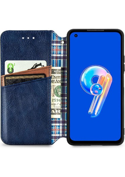 Manyi Mall Asus Zenfone 9 Için Kılıf Cüzdan Fonksiyonu Moda Tasarım Deri Kılıf Flip (Yurt Dışından)