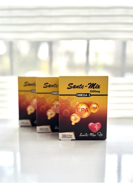 Omega3 Takviye Edici Gıda 30 Softgel Kapsül 3'lü Set