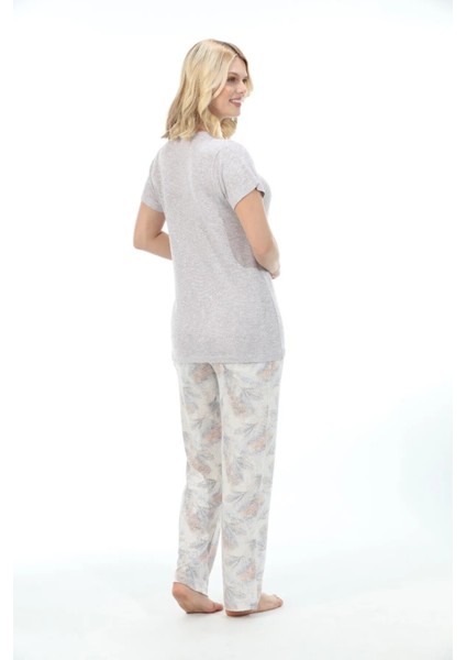 Bambu Yumuşak Dokulu Kısa Kol Kadın Pijama Takım 73232 modelleri