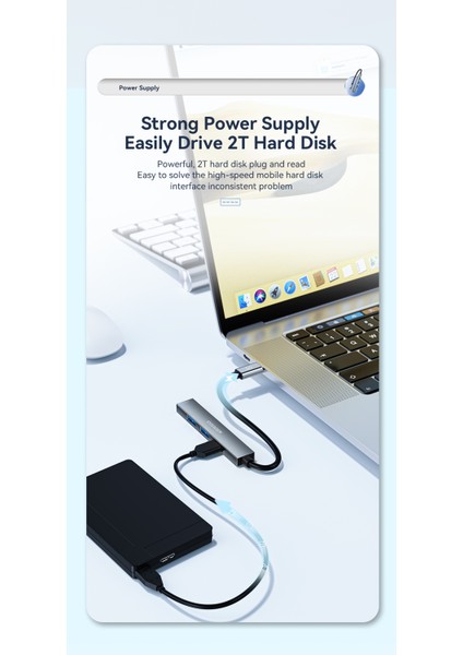 4'ün 1'i Hub Çoklayıcı CE/FC/ROHS Lisanslı Laptop/Bilgisayar/ USB Girişli 480Mbps Usb4x2.0 Usb Girişli Metal Aleminyum Sağlam 480Mbps Hızlı