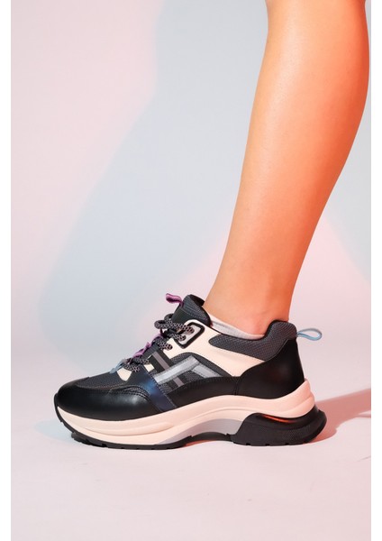Sterda Siyah Yeşil Kadın Kalın Taban Spor Sneakers indirimleri