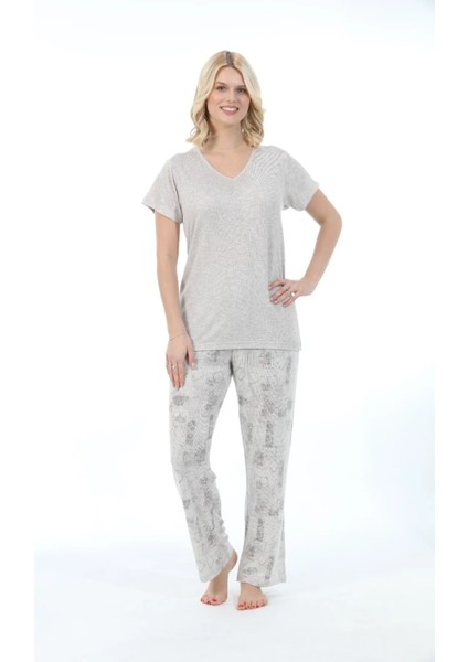 Bambu Yumuşak Dokulu Kısa Kol Kadın Pijama Takım 73231 fiyatları