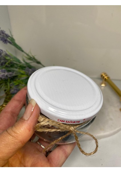 Soya Wax Dekoratif Kapaklı Kavanozda Mum (Kokulu)