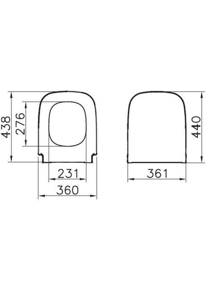 S20 Square Asma Klozet 48 cm + S20 Klozet Kapağı