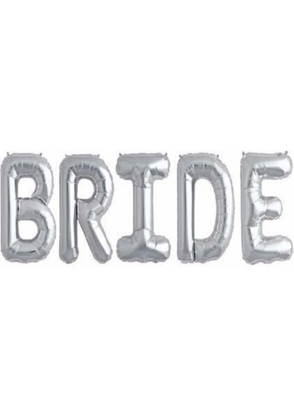 Bride Gümüş Folyo Balon 80 Cm