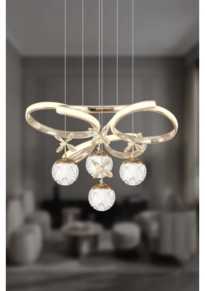 9225-40 Sr 4 Toplu Gold LED Avize