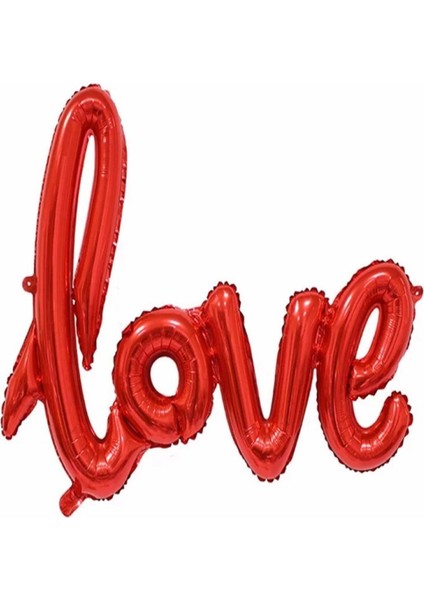 Love İmza Folyo Balon Kırmızı 70cm x 36cm