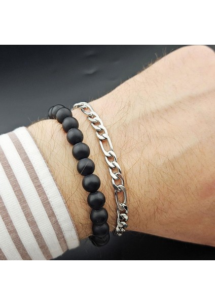 Kuka Oniks ve Çelik 2'li Bileklik Seti fiyatları