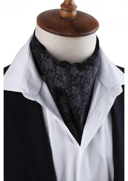 Siyah - Füme Şal Desen Erkek Fular K593 fiyatları
