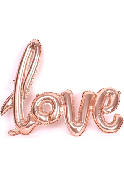 Love İmza Folyo Balon Bronze 70cm x 36cm