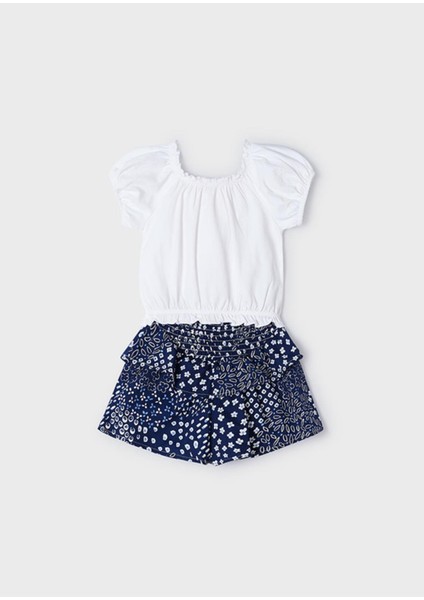 Kol Bel Lastikli Kız Çocuk Şortlu Takım modelleri