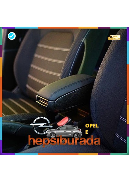 Opel E Orjinal Oto Kolçak Siyah Deri