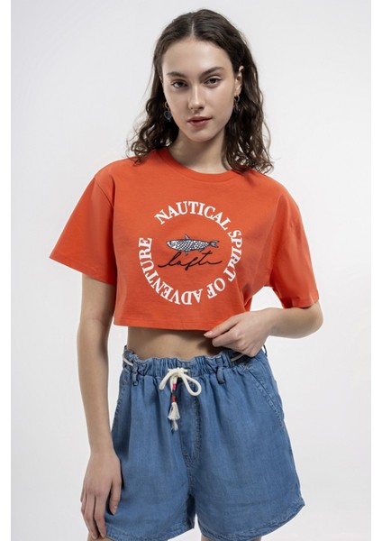 Loose Crop Kadın Tişört LF2035323 LF2035323067
