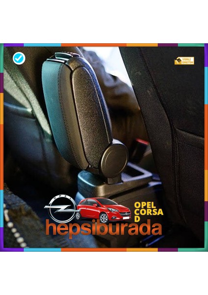 Opel Corsa D Orjinal Oto Kolçak Siyah Deri