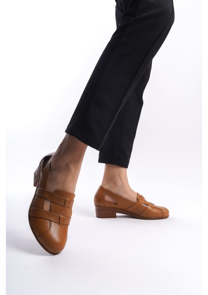 Deri Anatomik Taban Comfort Taba Kadın Ayakkabı TMD202441