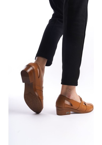 Deri Anatomik Taban Comfort Taba Kadın Ayakkabı TMD202441