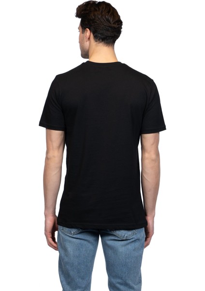 Hscstore Erkek Bisiklet Yakalı Basic Siyah Tişört - 8400 modelleri