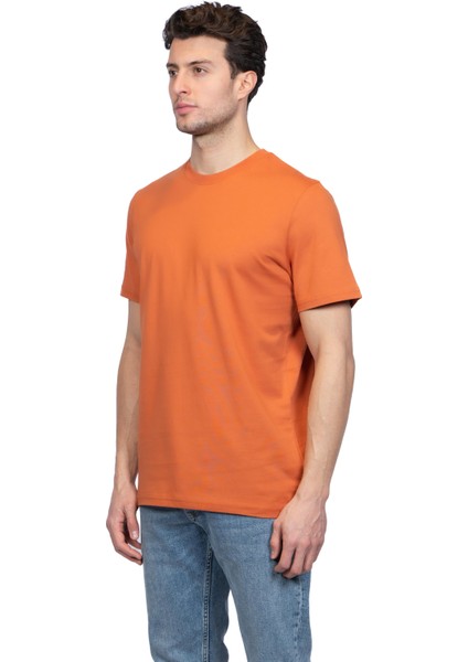 Erkek Bisiklet Yakalı Basic Tarçın Tişört 8400